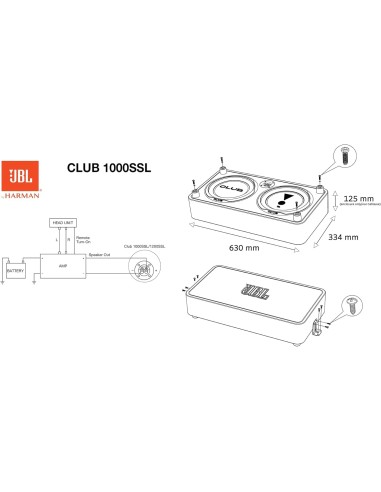 JBL CLUB 1000SSL (SUBCB1000SSL)